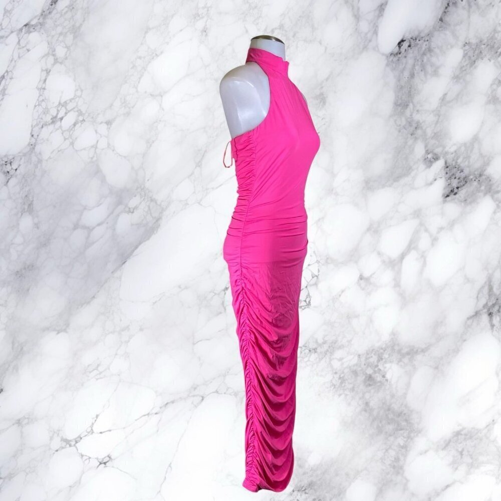 Superdown Mallory High Neck Dress - Hot Pink - Picture 7 of 12